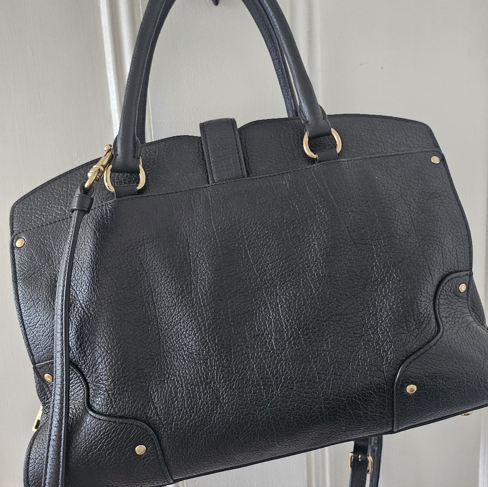 Coach Black Leather Mercel Satchel - Picture 2 of 5